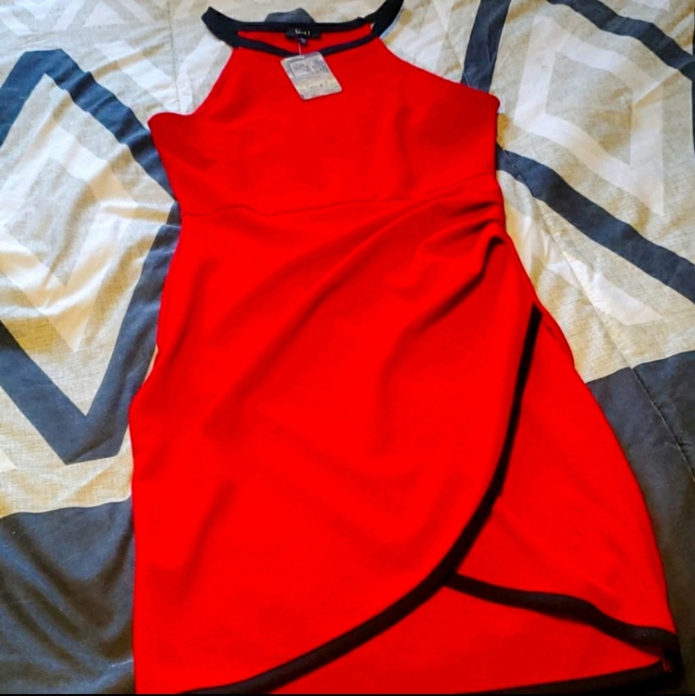 BRAND NEW Red Halter Dress
